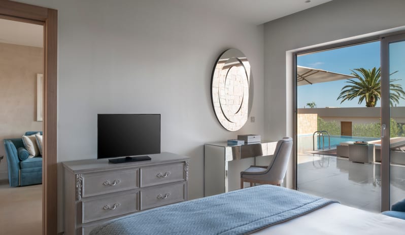 Ikos Olivia-Deluxe Two Bedroom Bungalow Suite Private Pool Garden View bedroom_11543